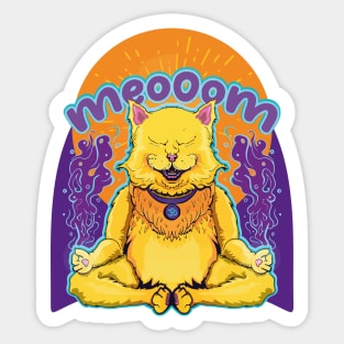 Meooom yoga cat Sticker